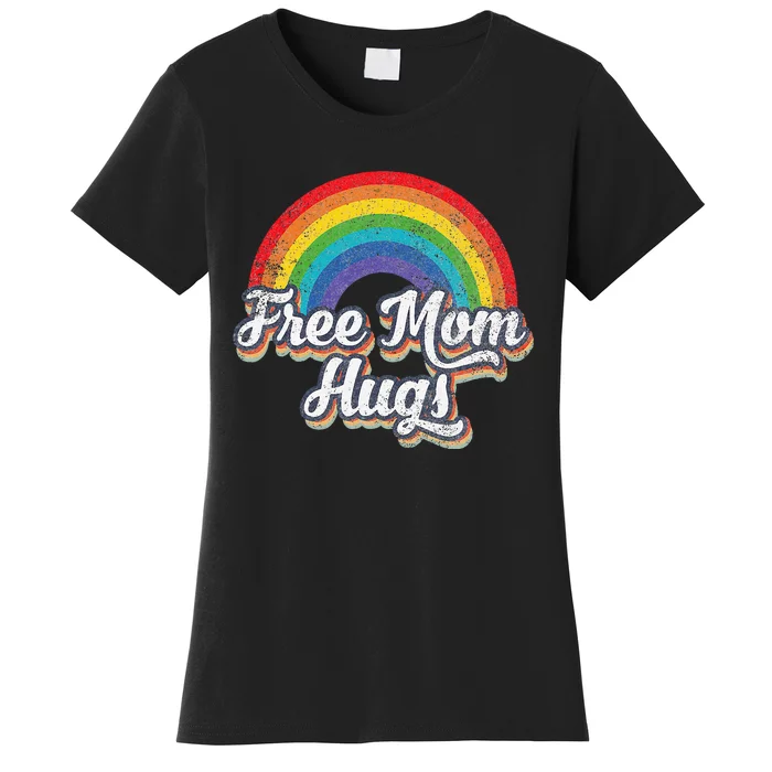 Free Mom Hugs Pride Rainbow Gay Lgbt Women's T-Shirt