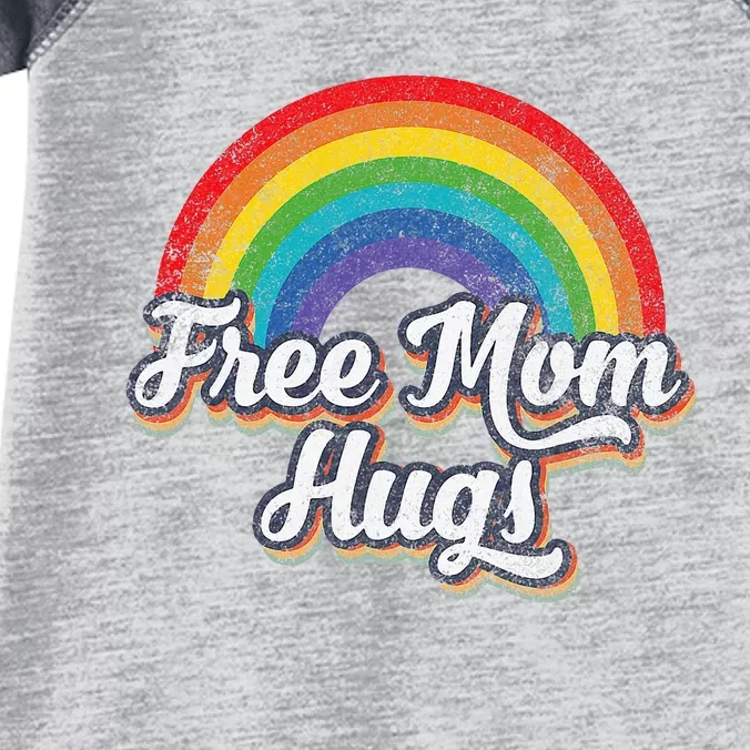 Free Mom Hugs Pride Rainbow Gay Lgbt Infant Baby Jersey Bodysuit