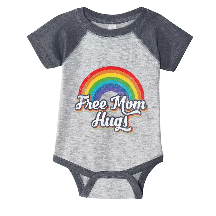 Free Mom Hugs Pride Rainbow Gay Lgbt Infant Baby Jersey Bodysuit