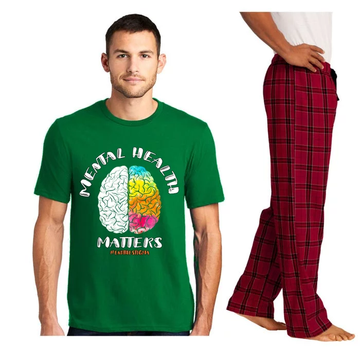 Funny Mental Health Matters End The Stigma Love Awareness Pajama Set