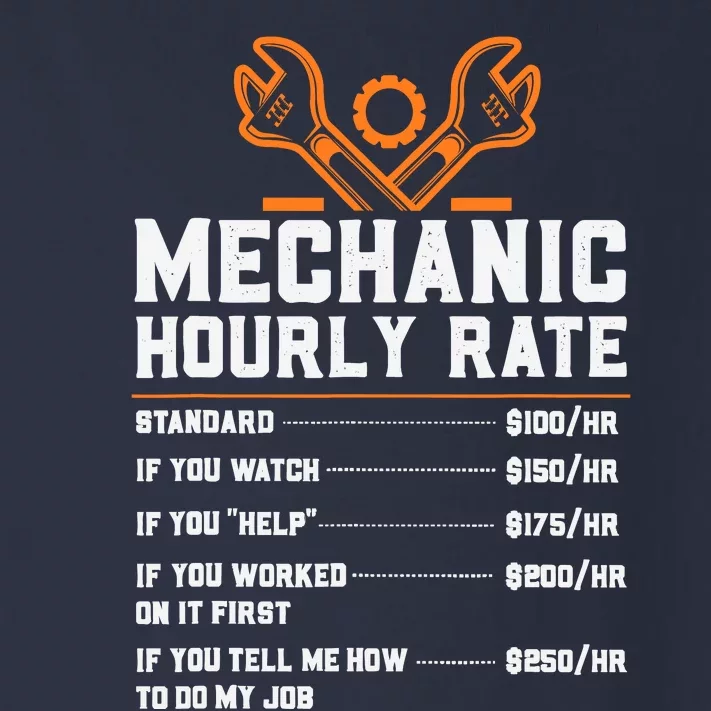 Funny Mechanic Hourly Rate Labor Rates Toddler Long Sleeve Shirt