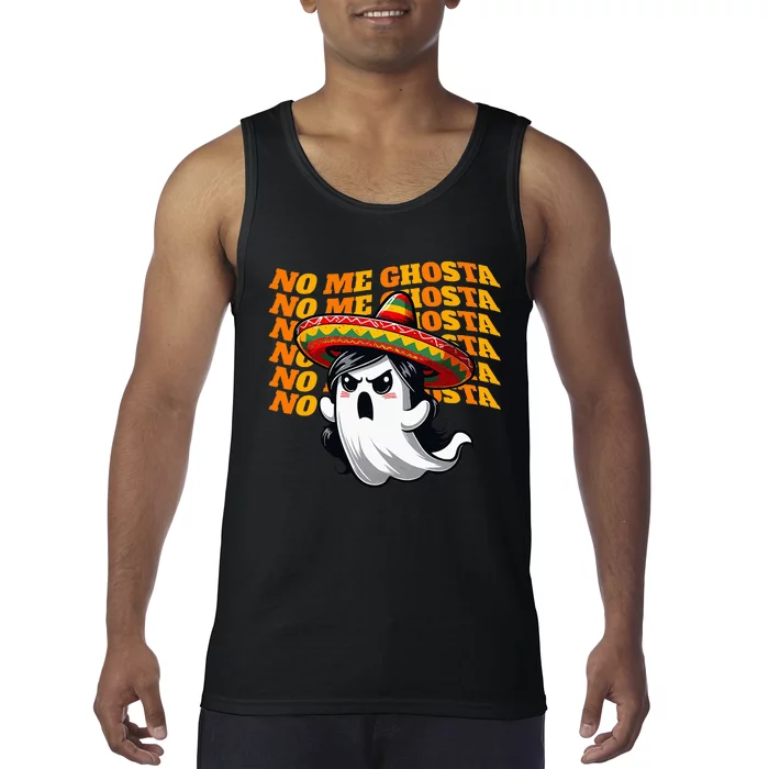 Funny Mexican Halloween Ghost Costume Tank Top