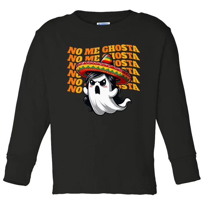 Funny Mexican Halloween Ghost Costume Toddler Long Sleeve Shirt