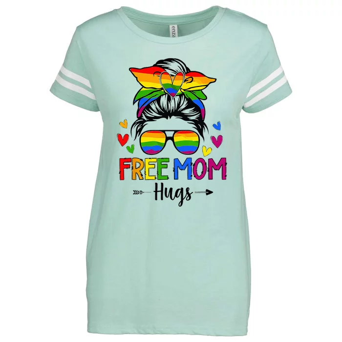 Free Mom Hugs Free Mom Hugs Inclusive Pride LGBTQIA Enza Ladies Jersey Football T-Shirt