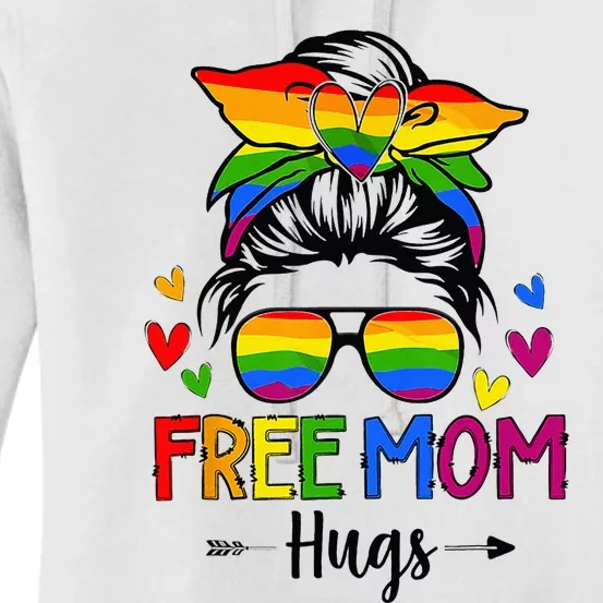 Free Mom Hugs Free Mom Hugs Inclusive Pride LGBTQIA Women's Pullover Hoodie