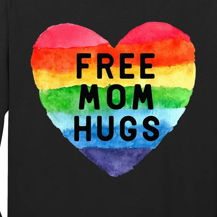 Free Mom Hugs LGBT Flag Gay Lesbian Pride Parades Rainbow Long Sleeve Shirt