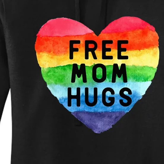 Free Mom Hugs LGBT Flag Gay Lesbian Pride Parades Rainbow Women's Pullover Hoodie