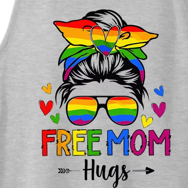 Free Mom Hugs Free Mom Hugs Inclusive Pride LGBTQIA Ladies Tri-Blend Wicking Tank