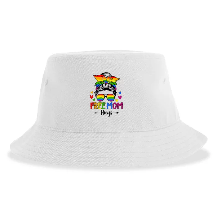 Free Mom Hugs Free Mom Hugs Inclusive Pride LGBTQIA Sustainable Bucket Hat