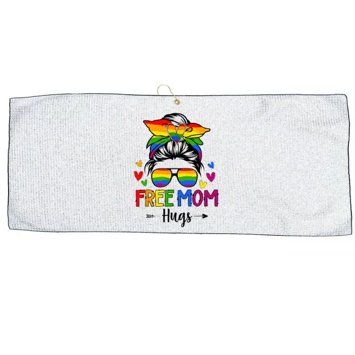 Free Mom Hugs Free Mom Hugs Inclusive Pride LGBTQIA Large Microfiber Waffle Golf Towel