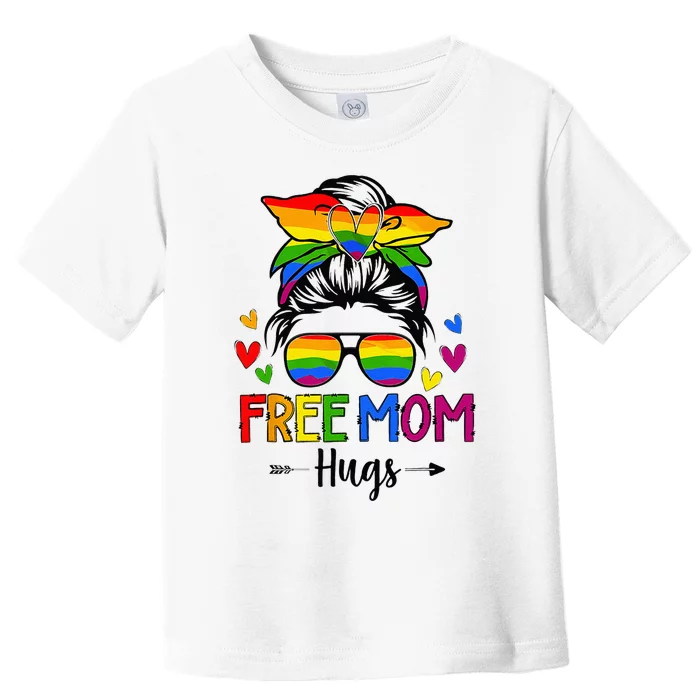 Free Mom Hugs Free Mom Hugs Inclusive Pride LGBTQIA Toddler T-Shirt