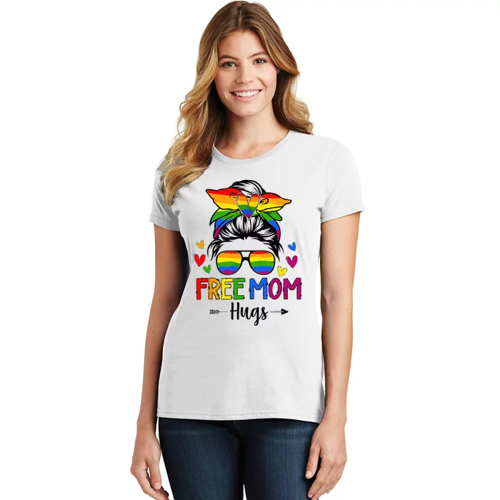 Free Mom Hugs Free Mom Hugs Inclusive Pride LGBTQIA Women's T-Shirt