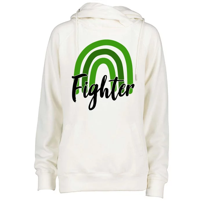 Fighter Mental Health Awareness Rainbow Womens Funnel Neck Pullover Hood