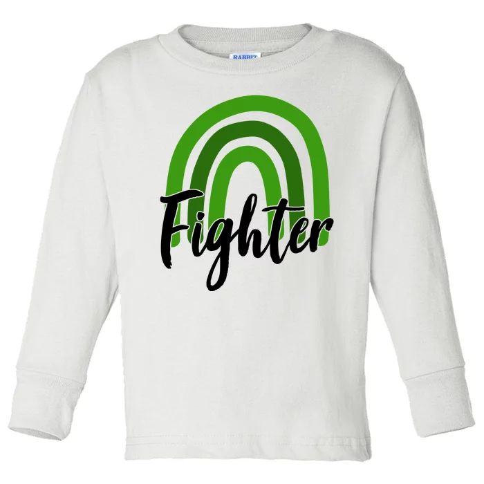 Fighter Mental Health Awareness Rainbow Toddler Long Sleeve Shirt