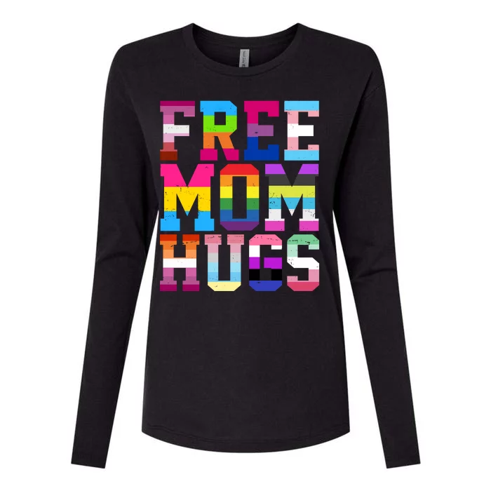 Free Mom Hugs Pride Month Lgbt Womens Cotton Relaxed Long Sleeve T-Shirt