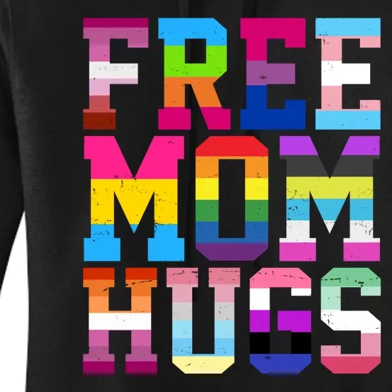 Free Mom Hugs Pride Month Lgbt Women's Pullover Hoodie