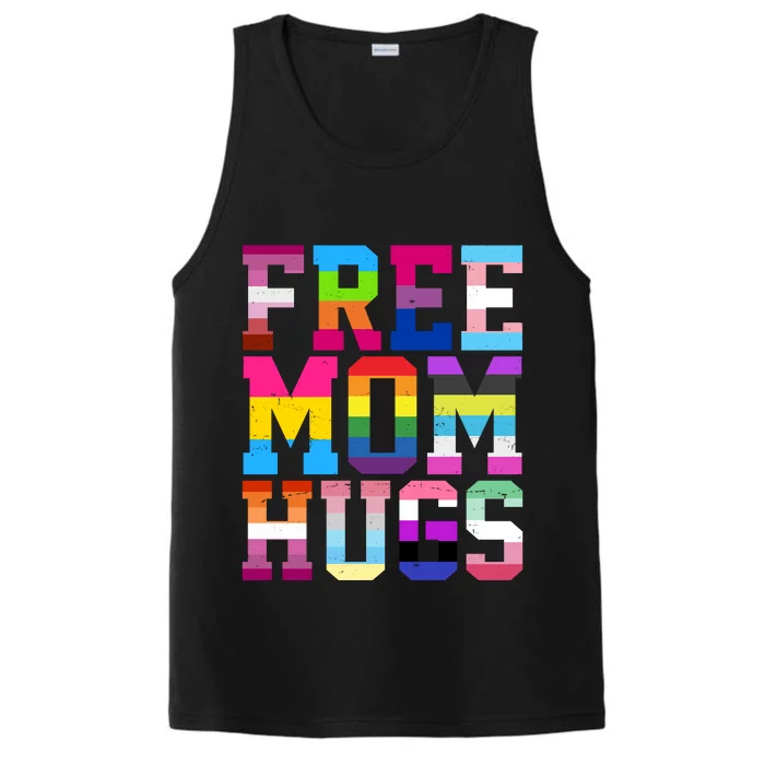 Free Mom Hugs Pride Month Lgbt Performance Tank