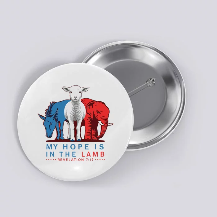 Funny My Hope Is In The Lamb Scripture Elephant Donkey Button