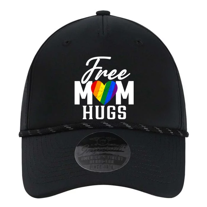 Free Mom Hugs Pride Rainbow Heart Graphic Performance The Dyno Cap