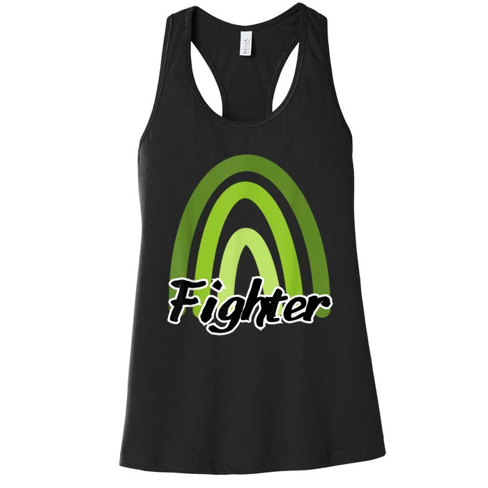 Fighter Mental Health Awareness Rainbow Women's Racerback Tank