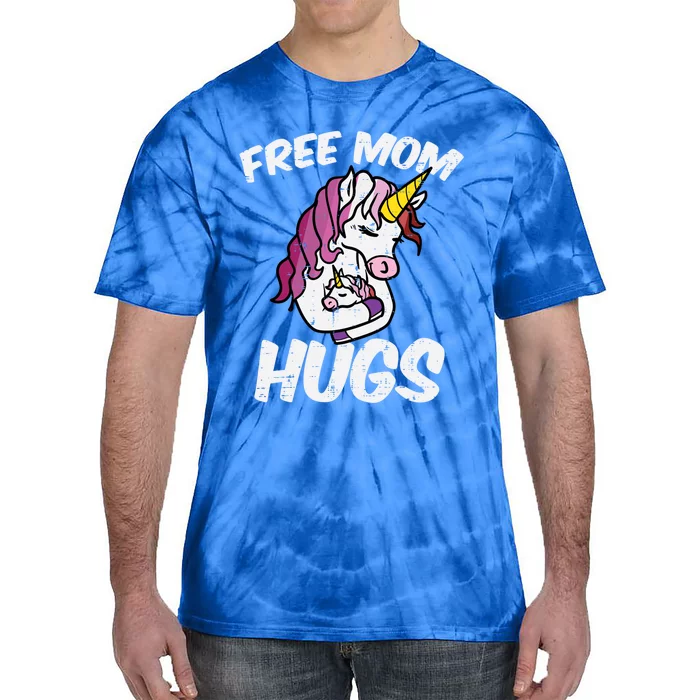 Free Mom Hugs Unicorn Lesbian Lgbtq Pride Flag Mama Gift Tie-Dye T-Shirt