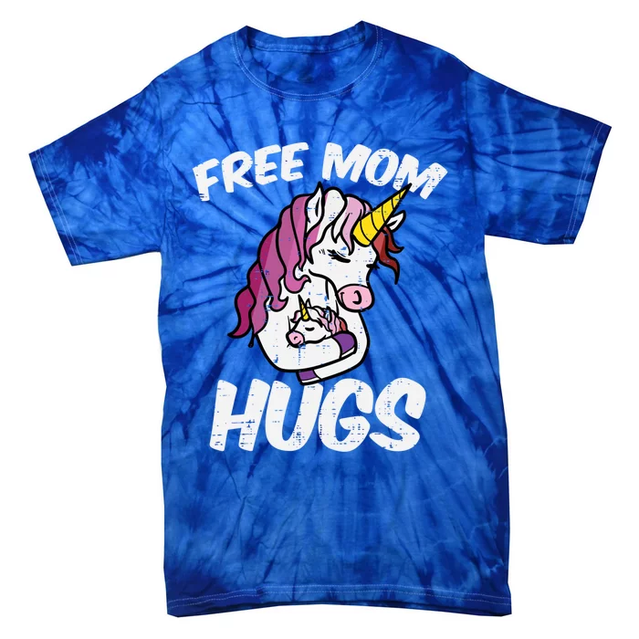 Free Mom Hugs Unicorn Lesbian Lgbtq Pride Flag Mama Gift Tie-Dye T-Shirt