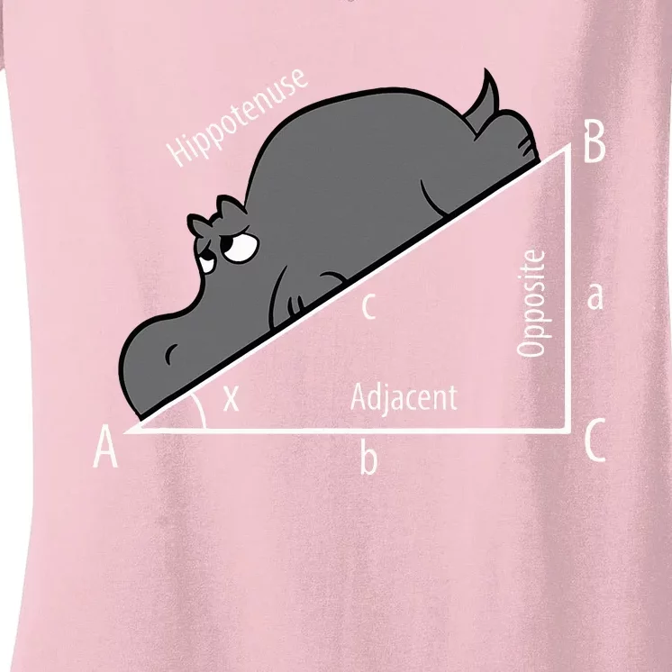 Funny Math Humor Hippotenuse Hypotenuse Funny Women's V-Neck T-Shirt