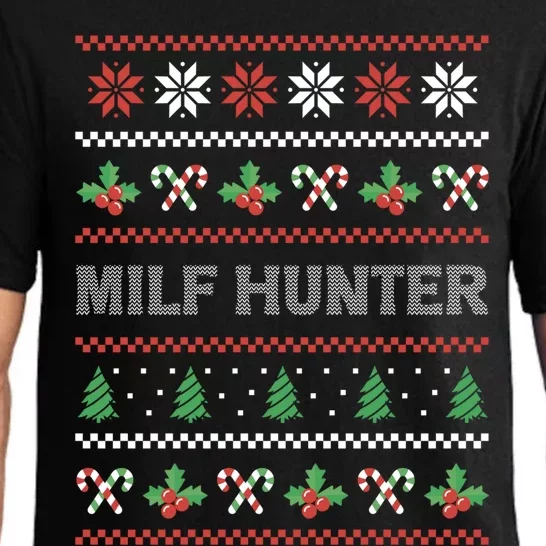 Funny Milf Hunter Adult Humor Joke Ugly Christmas Sweater Gift Pajama Set