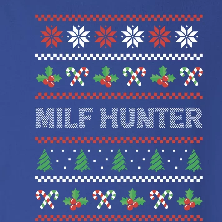 Funny Milf Hunter Adult Humor Joke Ugly Christmas Sweater Gift Toddler Long Sleeve Shirt