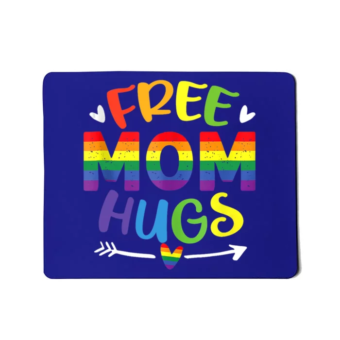 Free Mom Hugs Daisy Rainbow Heart Lgbt Pride Month Cool Gift Mousepad