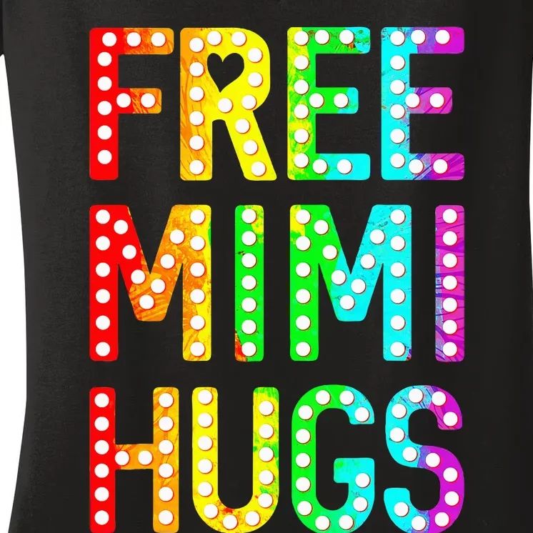 Free Mimi Hugs Funny Lgbt Pride Women's V-Neck T-Shirt