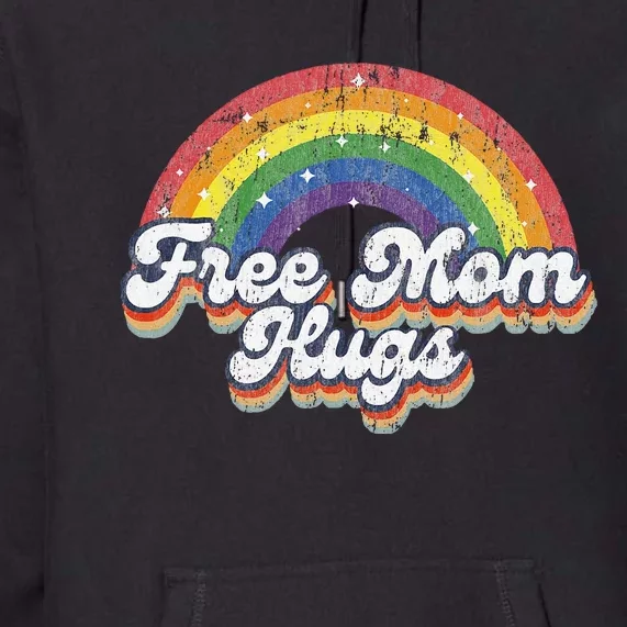 Free Mom Hugs Rainbow Heart Lgbt Flag Lgbt Pride Month Premium Hoodie