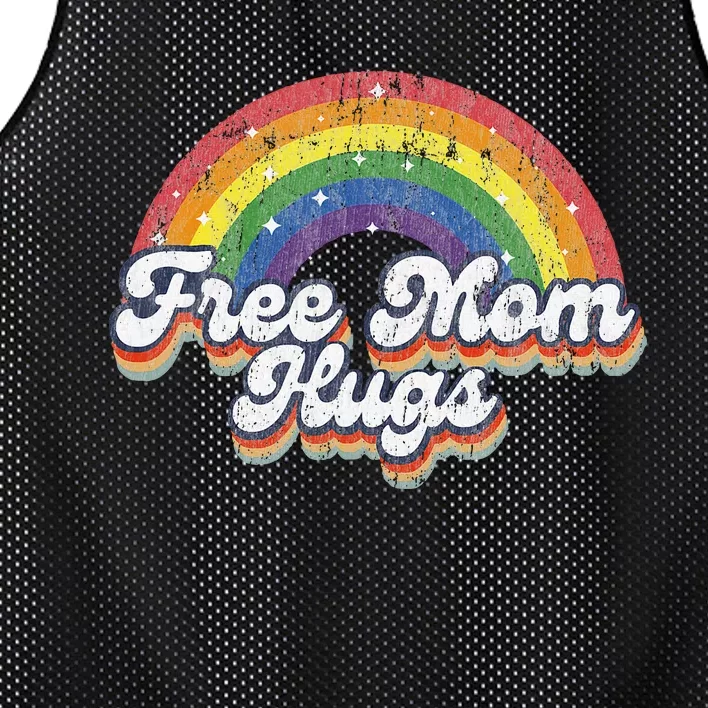 Free Mom Hugs Rainbow Heart Lgbt Flag Lgbt Pride Month Mesh Reversible Basketball Jersey Tank