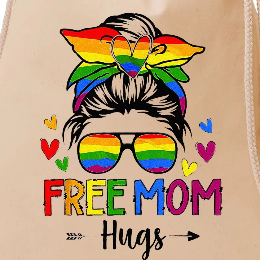 Free Mom Hugs Free Mom Hugs Inclusive Pride LGBTQIA Drawstring Bag