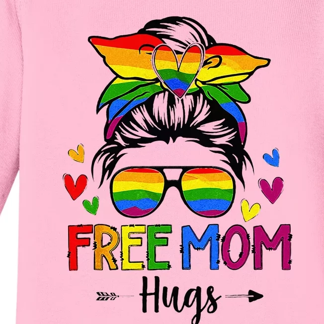 Free Mom Hugs Free Mom Hugs Inclusive Pride LGBTQIA Baby Long Sleeve Bodysuit