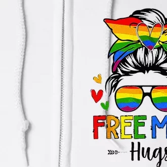 Free Mom Hugs Free Mom Hugs Inclusive Pride LGBTQIA Full Zip Hoodie