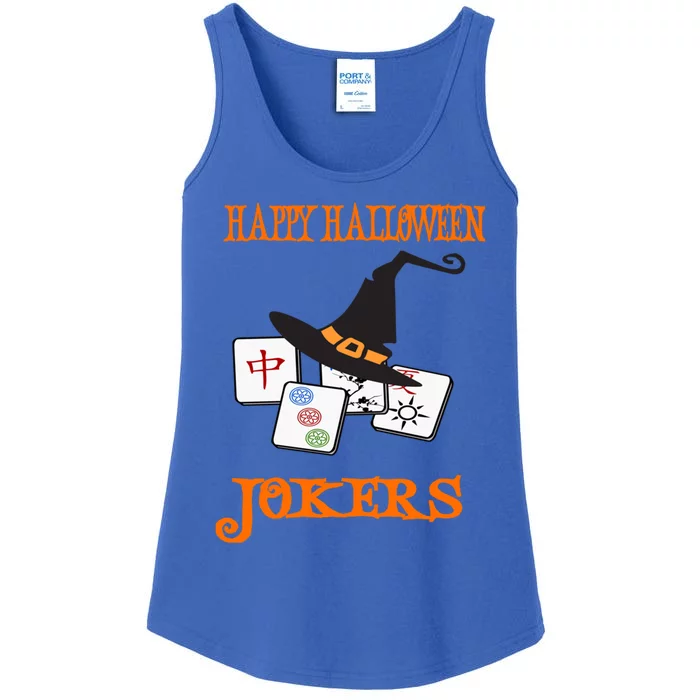 Funny Mahjong Happy Halloween Jokers Tile Game Gift Ladies Essential Tank