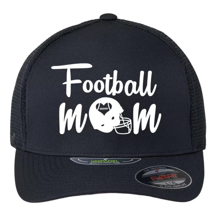 Football Mom Heart Cute Helmet Flexfit Unipanel Trucker Cap