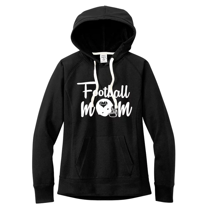 Football Mom Heart Cute Helmet Women's Fleece Hoodie