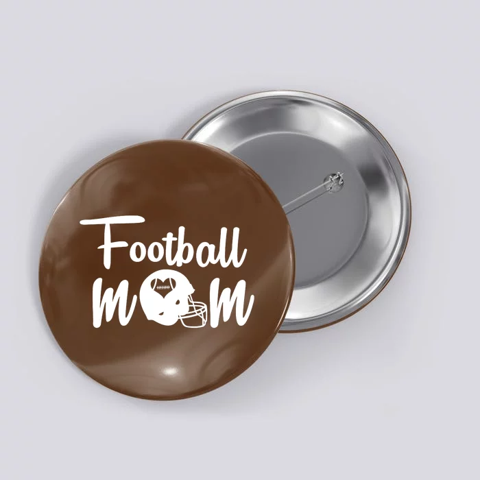 Football Mom Heart Cute Helmet Button