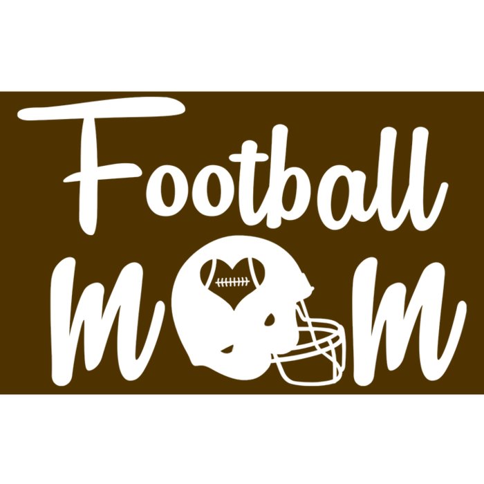 Football Mom Heart Cute Helmet Bumper Sticker