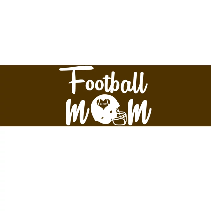 Football Mom Heart Cute Helmet Bumper Sticker