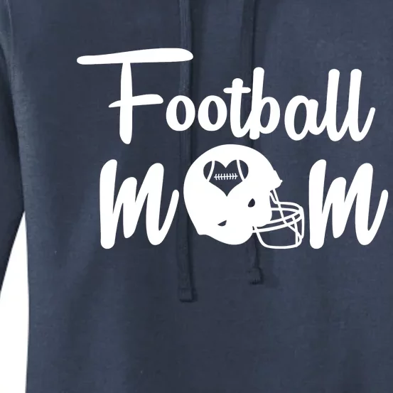 Football Mom Heart Cute Helmet Women's Pullover Hoodie