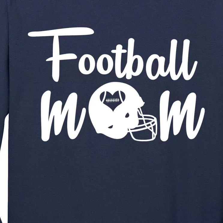 Football Mom Heart Cute Helmet Tall Long Sleeve T-Shirt