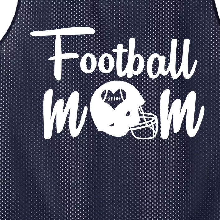 Football Mom Heart Cute Helmet Mesh Reversible Basketball Jersey Tank