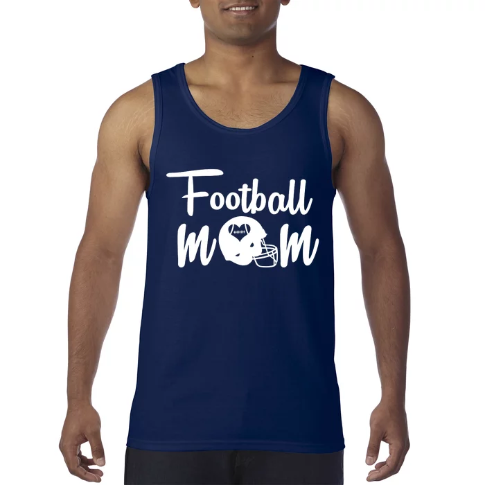 Football Mom Heart Cute Helmet Tank Top