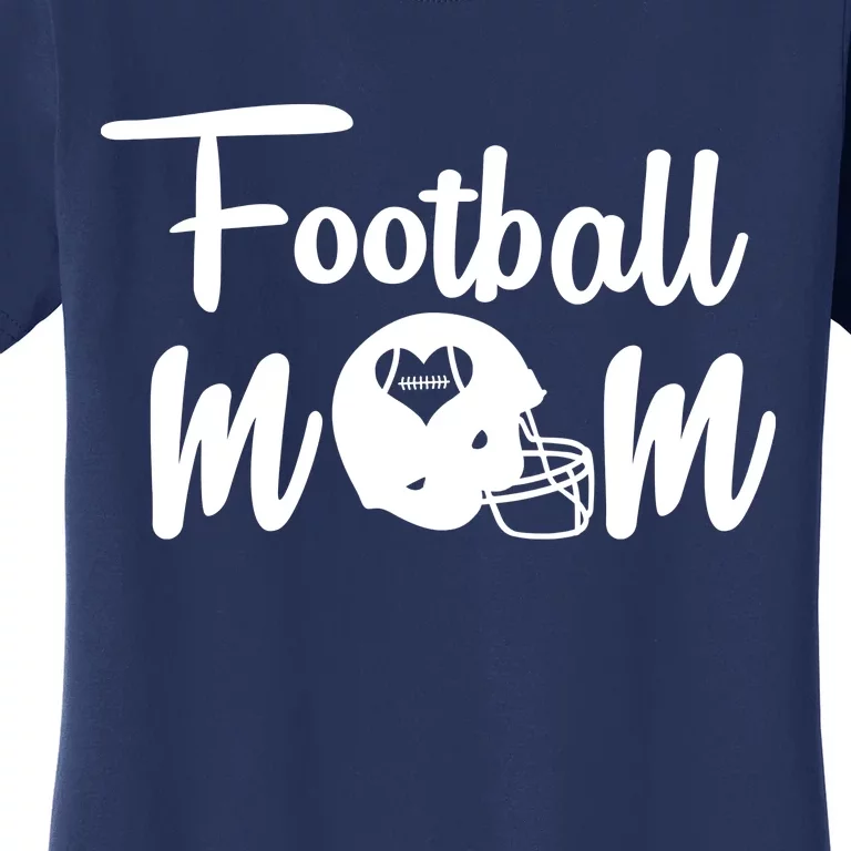 Football Mom Heart Cute Helmet Women's T-Shirt