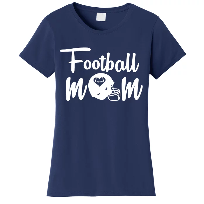 Football Mom Heart Cute Helmet Women's T-Shirt