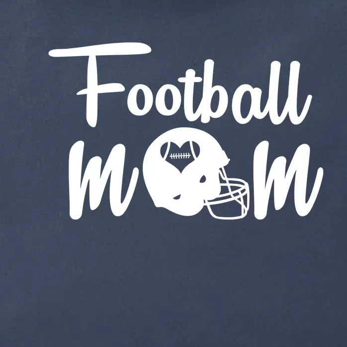 Football Mom Heart Cute Helmet Zip Tote Bag