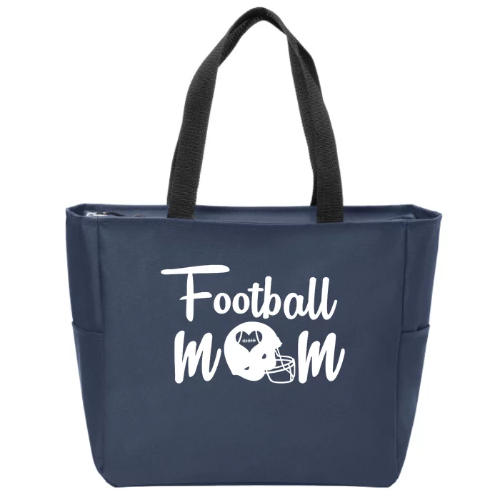 Football Mom Heart Cute Helmet Zip Tote Bag